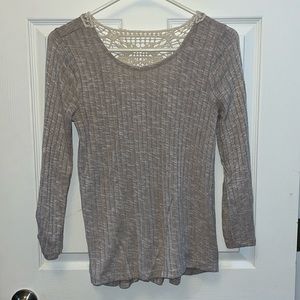 Sweater with lace detail